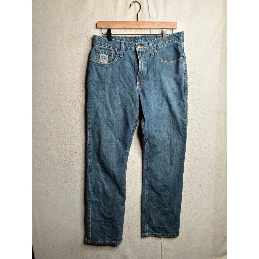 Cinch Mens Medium Wash Straight Leg Denim Jeans Blue MB98034001 31x32